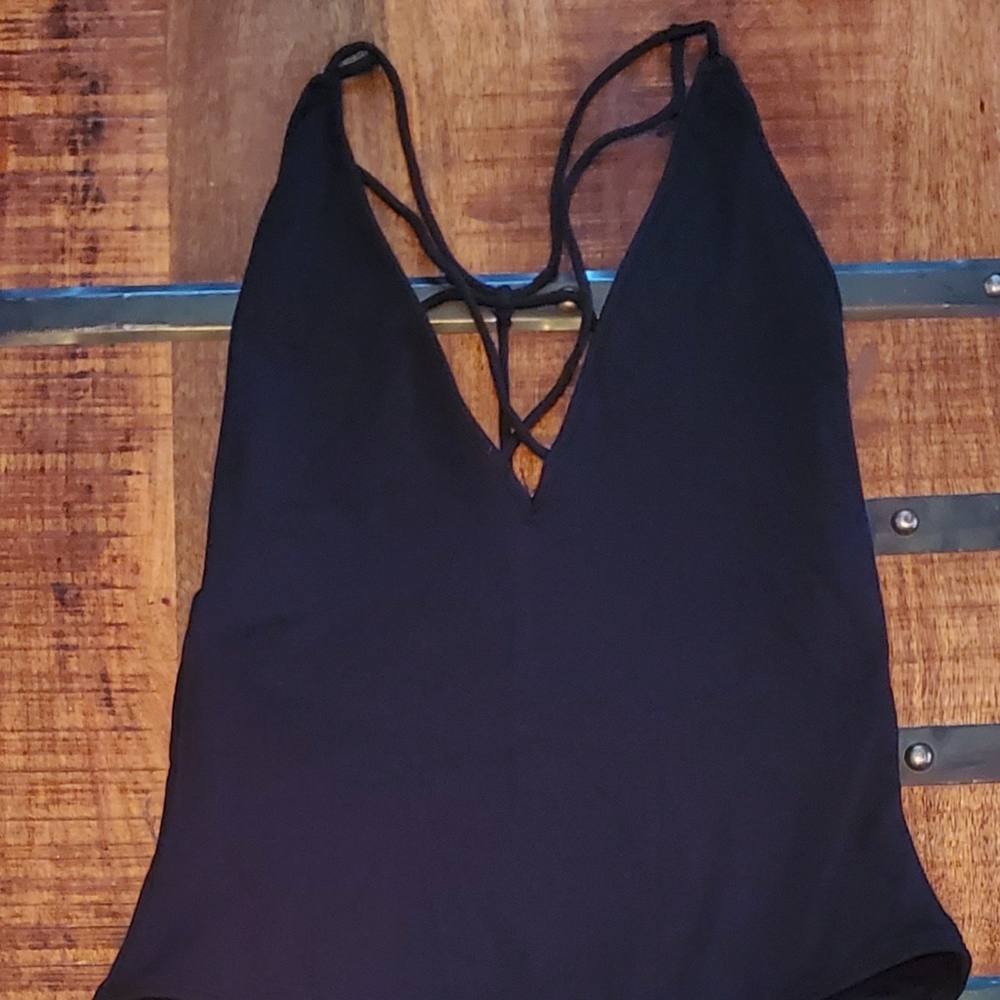SOLD - Sam Edelman Strappy Plunge Bodysuit - Picture 2 of 10